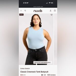 NWT Women's Sleeveless bodysuit